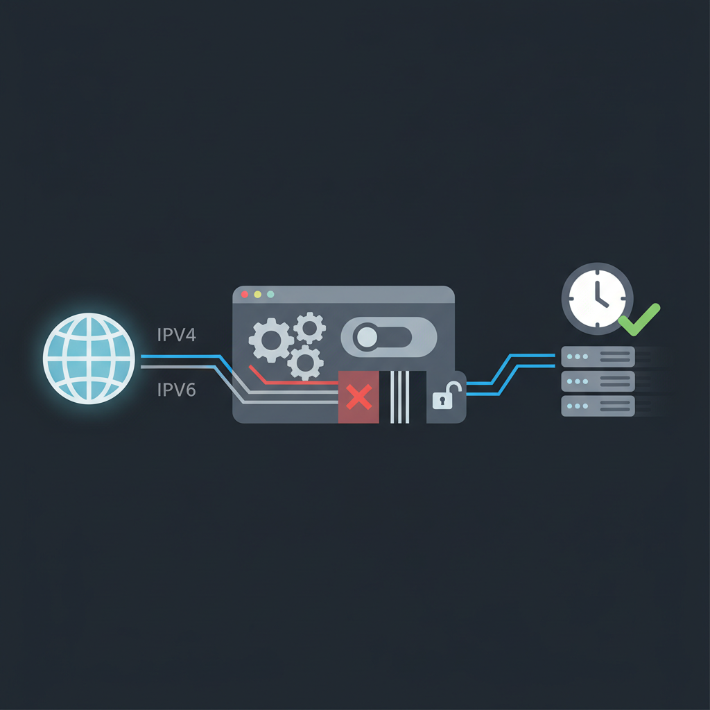 ntp를 ipv4만 사용해서 시간 동기화 하기
