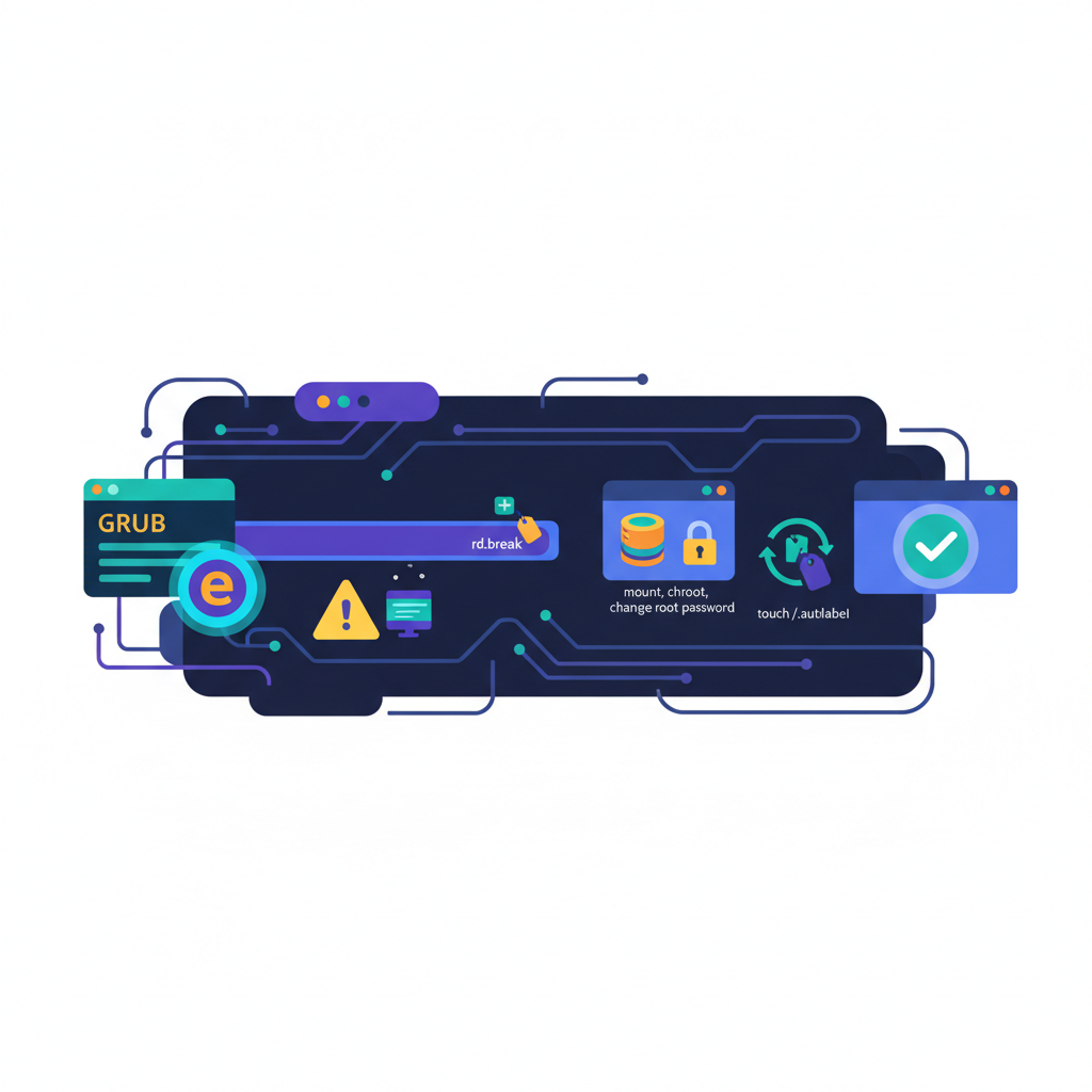 RHEL8계열의 root 패스워드 초기화절차