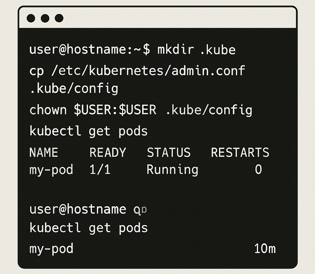 일반계정에서 kubectl 사용하기 위한 절차