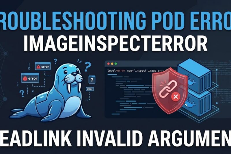pod  구동될때 Imageinspecterror or readlink invalid argument error 메시지 발생